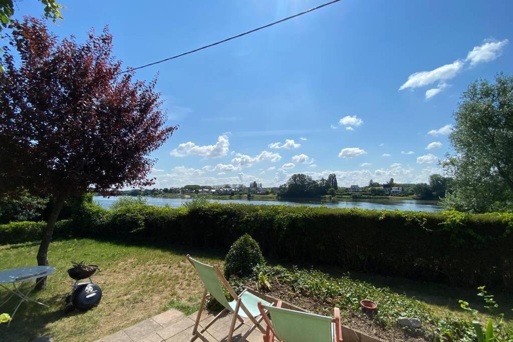 Béhuard : Maison vue Loire Esterno foto